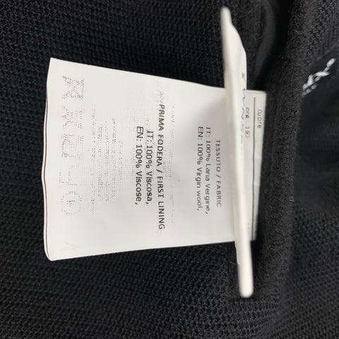 ST CROIX Size 36 Black Knitted Wool Notch Lapel Sport Coat