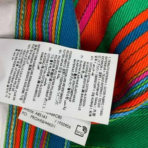 VERSACE Size 36 Multi-Color Stripe Cotton Jean Cut Casual Pants