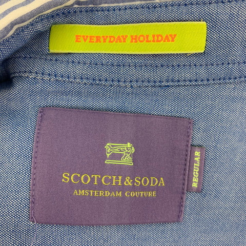 SCOTCH AND SODA Size S Multi-Color Stripe Button Down Short Sleeve Shirt