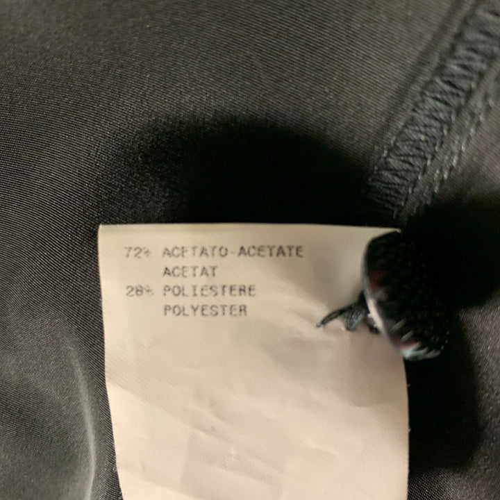 EMPORIO ARMANI Size 10 Black Acetate Blend Beaded Blouse