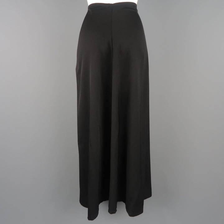 YOHJI YAMAMOTO Size XS / JP 1 Black Wool Double Zip Long A line Skirt