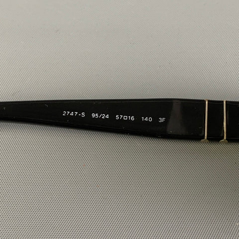 PERSOL Black Silver Plastic Sunglasses & Eyewear