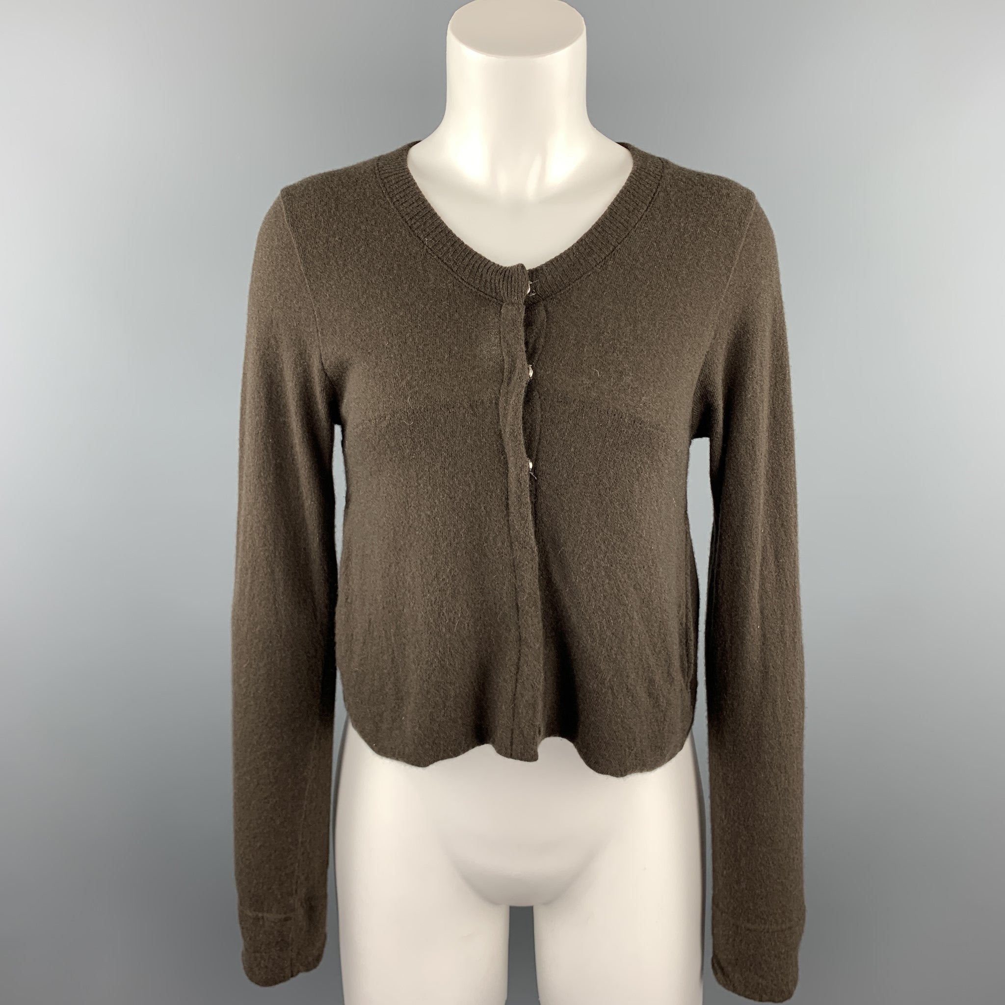 KRISTENSEN DU NORD Size S Brown Knitted Cashmere Cardigan – Sui