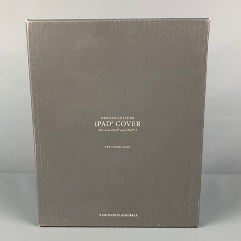 RESTORATION HARDWARE Tan Solid Leather iPad Case