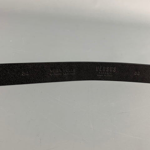 VERSUS by GIANNI VERSACE 2016 Black Studded Leather Belt