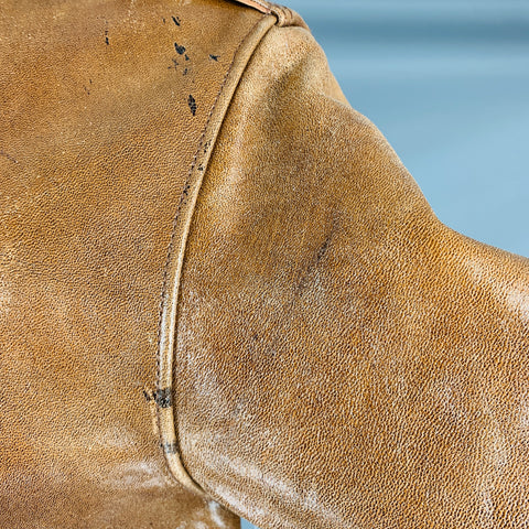 THE REAL MCCOY'S Size 40 Brown Leather Bomber Jacket