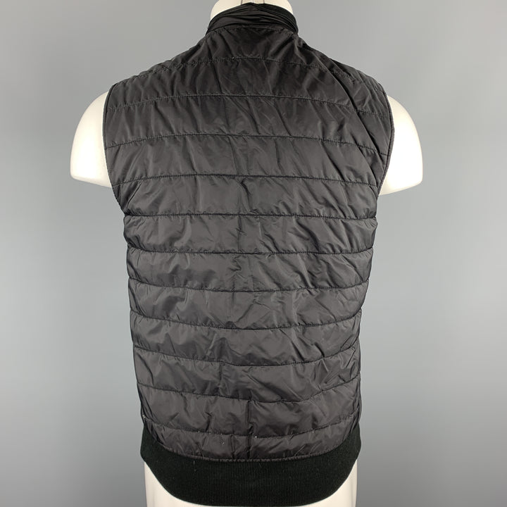 MICHAEL KORS Size S Black Quilted Nylon Zip Up Vest