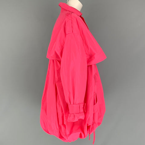 JACQUEMUS Size M Pink Polyester Solid Coat