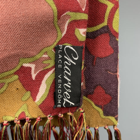 CHARVET Print Olive Wool Scarf