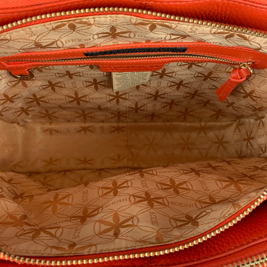 BODHI Red & Gold Quilted Leather Tote Handbag