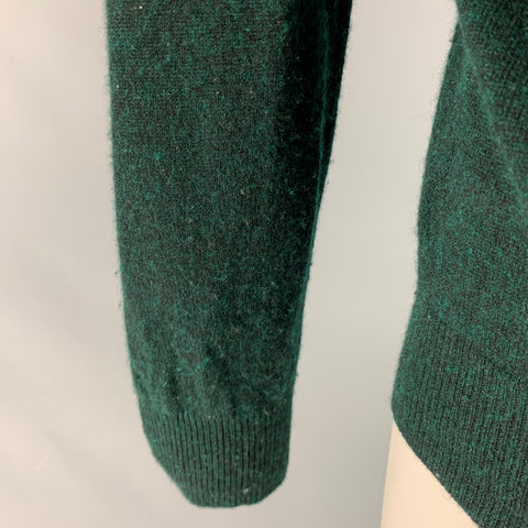 J.CREW Size S Green Heather Cashmere V-Neck Pullover