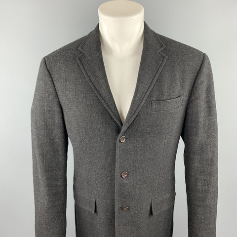 POLO by RALPH LAUREN Size 40 Charcoal Wool Notch Lapel Sport Coat