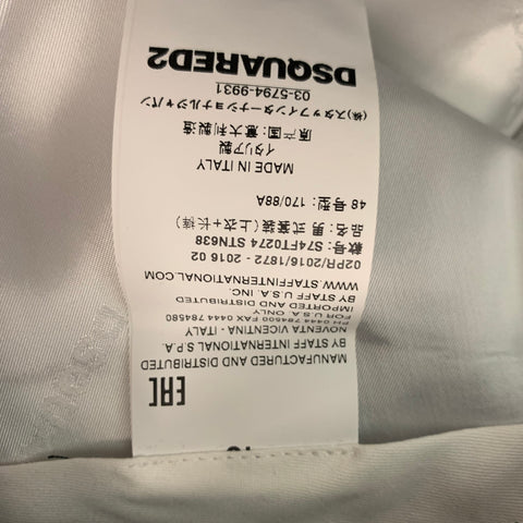 DSQUARED2 Size 32 Black Wool Blend Side Tabs Dress Pants