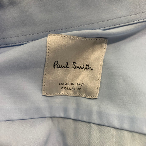 PAUL SMITH Size S Light Blue Cotton Spread Collar Long Sleeve Shirt