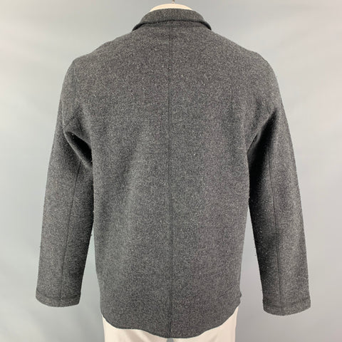 BUCK MASON Chest Size L  Grey Wool Button Down Jacket