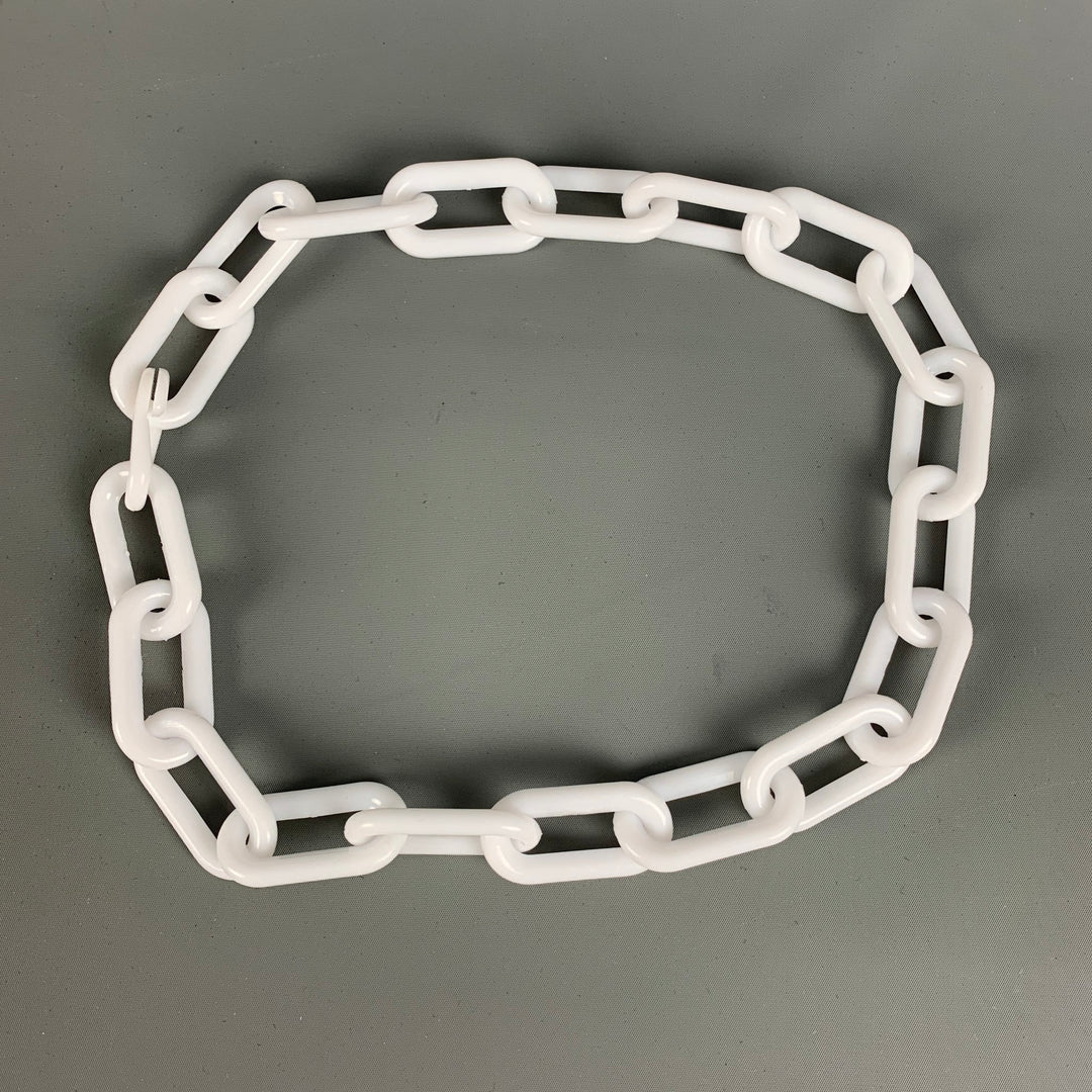 White Chain Link Acetate Punk Necklace