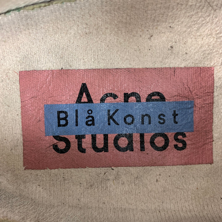 ACNE STUDIOS Size 8 White Canvas Sneakers