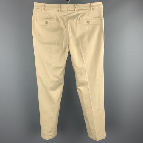 LORO PIANA Size 34 Khaki Cotton 29 Zip Fly Casual Pants