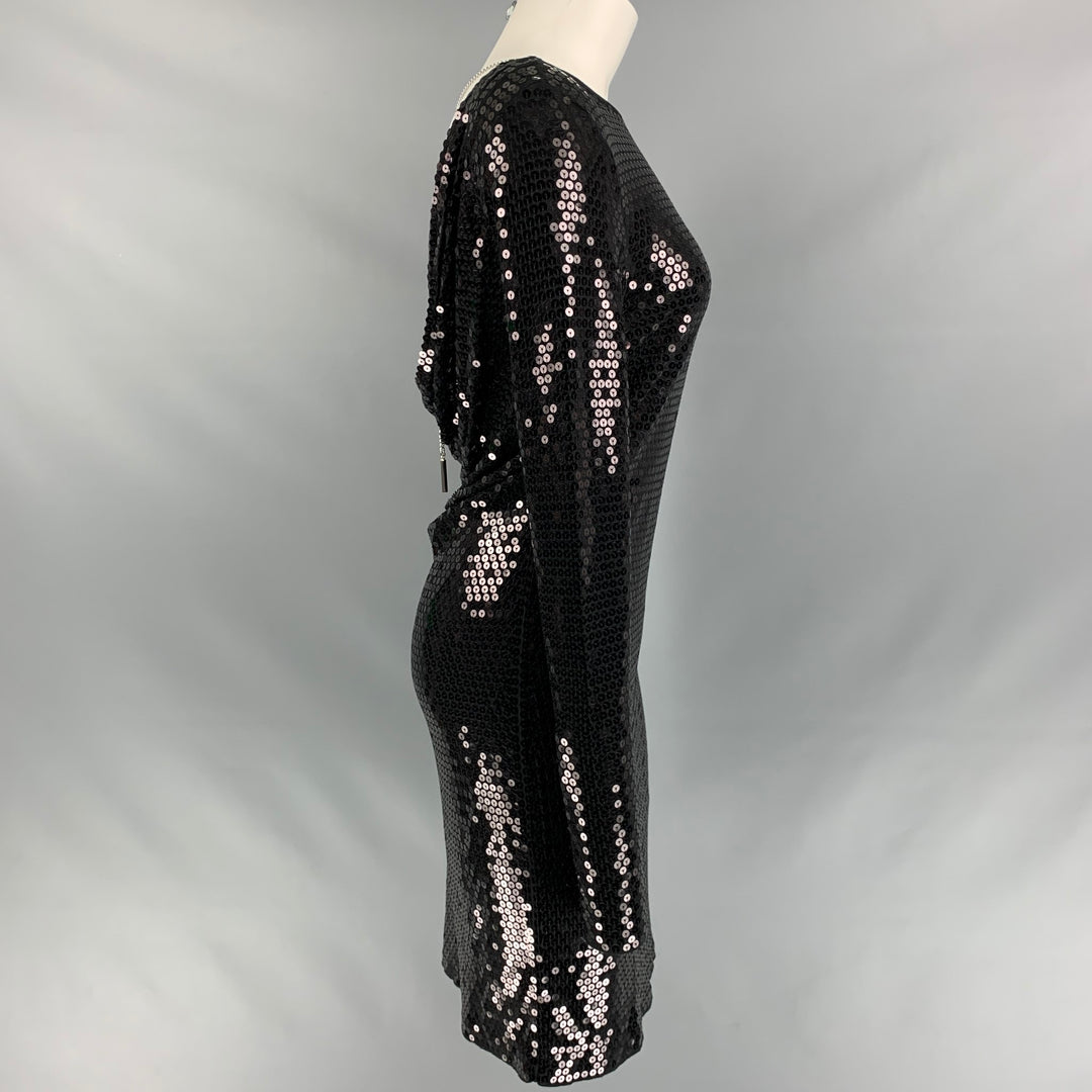 MICHAEL by MICHAEL KORS Size S Black Long Sleeve Below Knee Cocktail D Sui Generis Designer Consignment MICHAEL by MICHAEL KORS Size S Black Long Sleeve Below Knee Cocktail D Sui Generis Designer Consignment