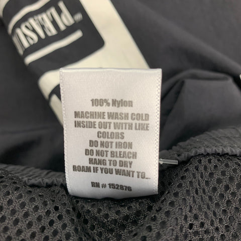 PLEASURES Information Surcharge Taille M Pantalon décontracté en nylon noir et blanc avec cordon de serrage