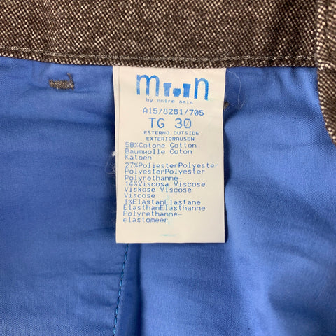 ENTRE AMIS Size 30 Brown Cotton Blend Jean Cut Casual Pants
