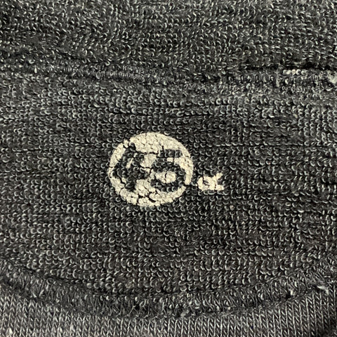 45rpm Size M Navy Textured Terry Cloth Knit Single Button Polo