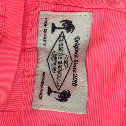 CUISSE DE GRENOUILLE Size S Neon Pink Navy Two Toned Polyester Swim Trunks