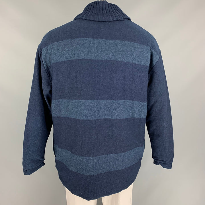 45rpm Size XL Indigo & Blue Stripe Cotton Reversible Jacket