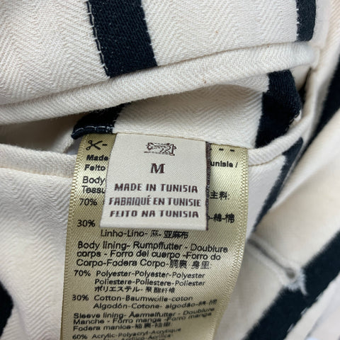 SCOTCH AND SODA Size M Beige Black Stripe Cotton Linen Sport Coat