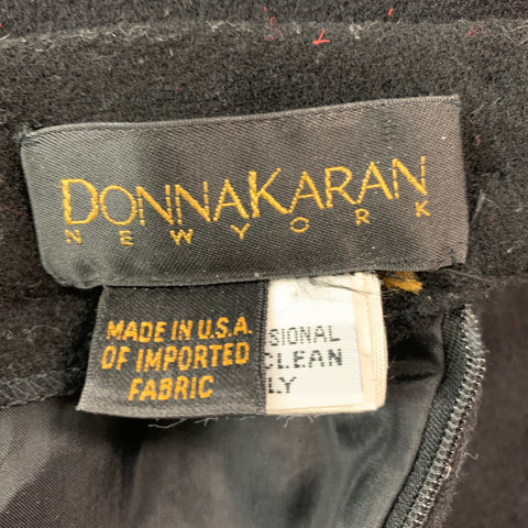 DONNA KARAN Taille 4 Jupe crayon en laine et cachemire noir
