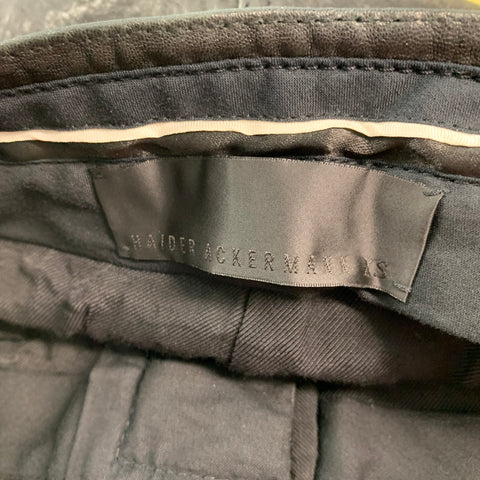 HAIDER ACKERMANN Size 30 Black Leather Cropped Casual Pants