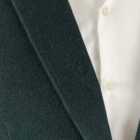 MARC JACOBS Size 40 Black Corduroy Cotton Notch Lapel Suit