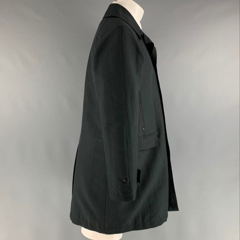 MARTIN MARGIELA Size 38 Black Solid Polyester Fisherman Coat