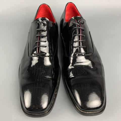 BARNEY'S NEW YORK Taille 12 Chaussures à lacets en cuir verni noir