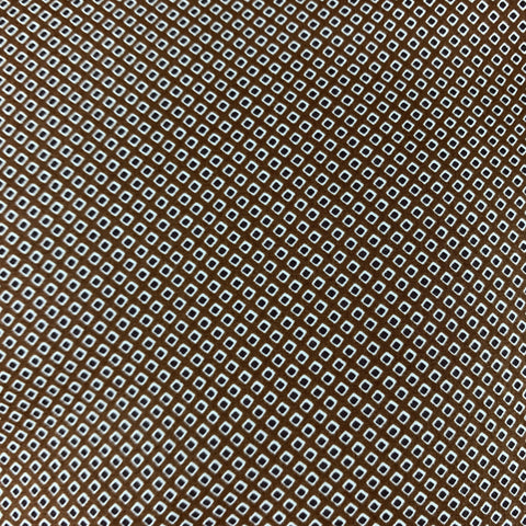 PRADA Size S Brown Dotted Print Cotton Button Up Long Sleeve Shirt