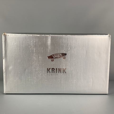 VANS x KRINK Size 9.5 Silver Woven Lace Up Sneakers