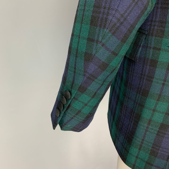 POLO by RALPH LAUREN Size 40 Regular Blackwatch Plaid Wool Sport Coat