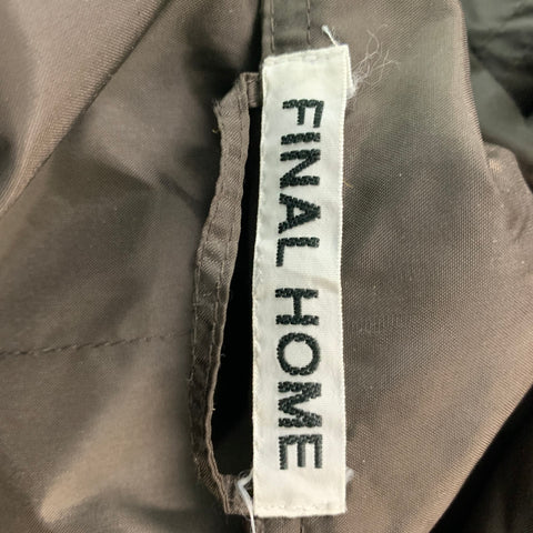 FINAL HOME  Size XL Olive Solid Nylon Zip Up & Hood Coat