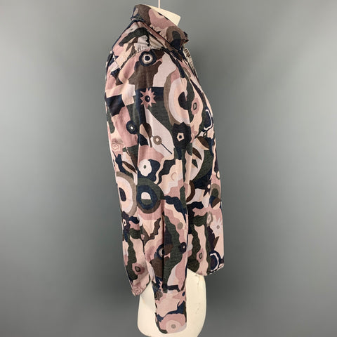 PS by PAUL SMITH Size L Rose Print Cotton Button Up Long Sleeve Shirt