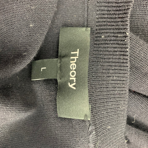 THEORY Size L Navy V-Neck Pullover