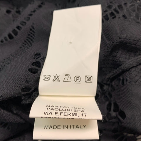 MSGM Camiseta Cuello Redondo Poliamida Poliéster Encaje Talla L Negra