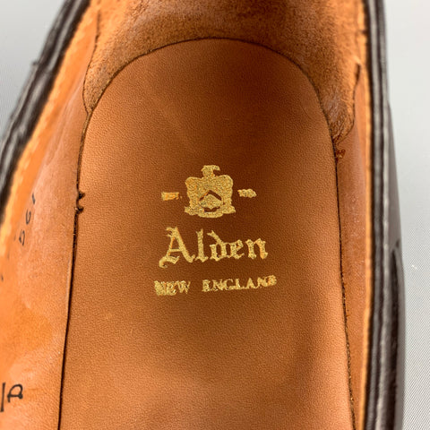 ALDEN Size 7 D Dark Brown Leather Tassels 561 Loafers