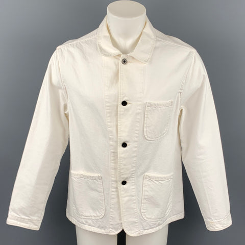 EVAN KINORI Size M Off White Worker Jacket
