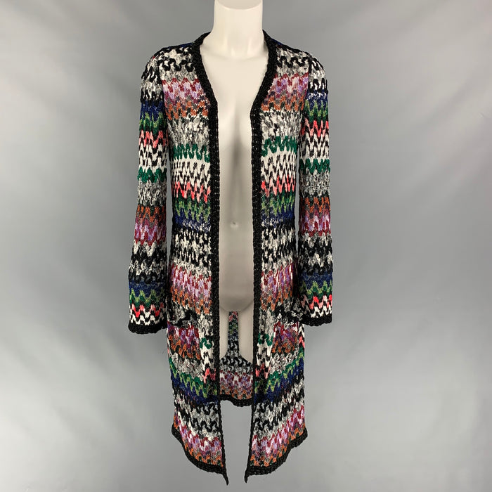 MISSONI Cardigan en mélange de viscose tricoté multicolore taille 2