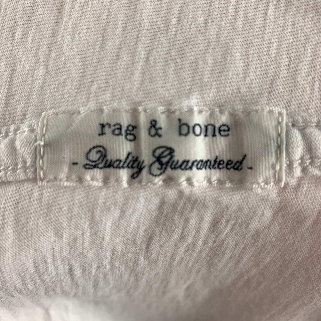 RAG & BONE Size L White Cotton Short Sleeve T-shirt