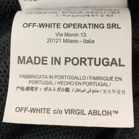 OFF-WHITE Size L Black Mesh Polyester Elastic Waistband Shorts