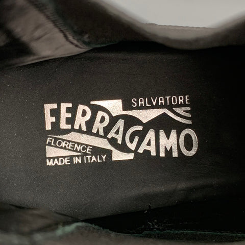 SALVATORE FERRAGAMO Size 11 Black Leather Pull On Chelsea Boots