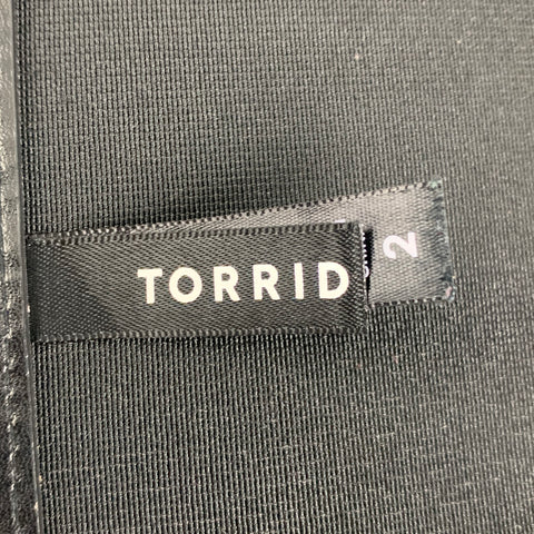 TORRID Size 2 Black Perforated Polyurethane Faux Leather Belt