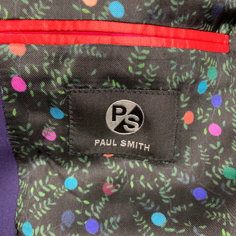 PS by PAUL SMITH Size 42 Purple Wool Notch Lapel Sport Coat