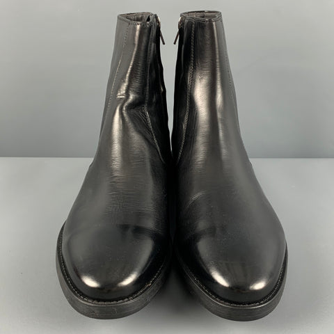 TO BOOT NY Size 9 Black Solid Leather Side Zipper Boots